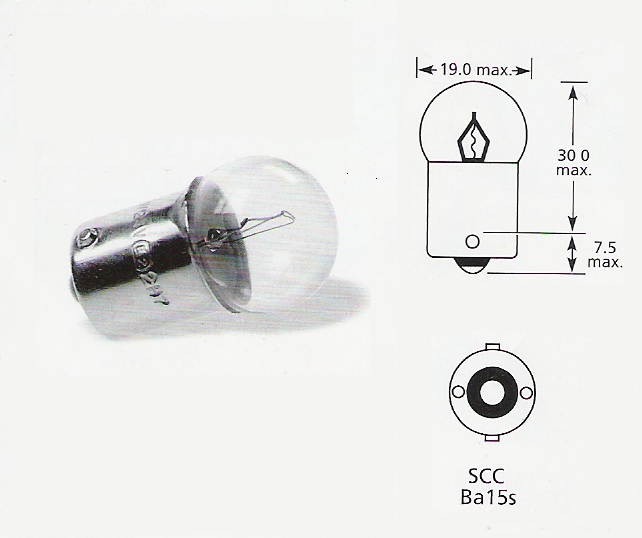 6 volt 5w SCC Ba15s